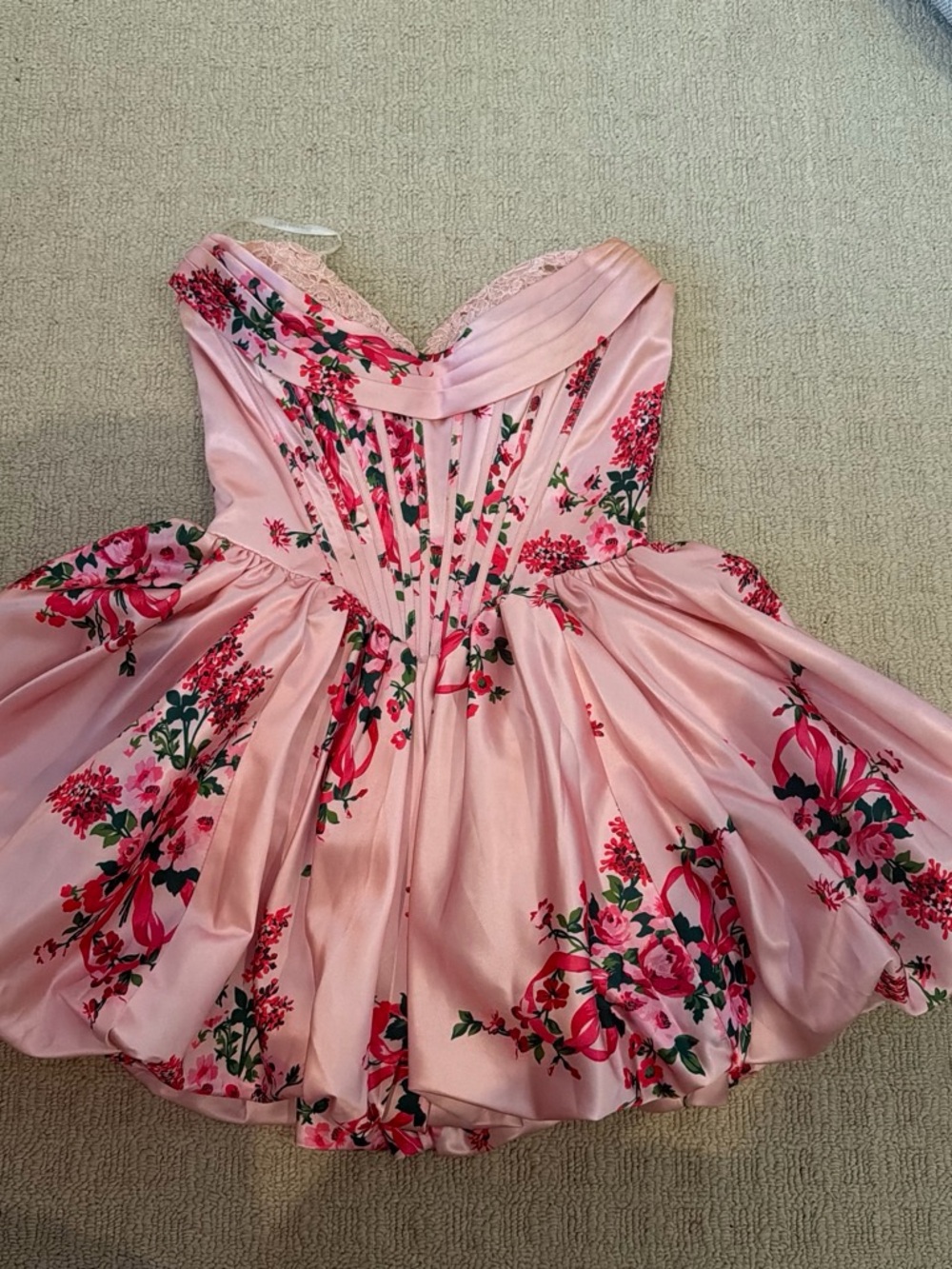 SHERRI HILL pink floral dress